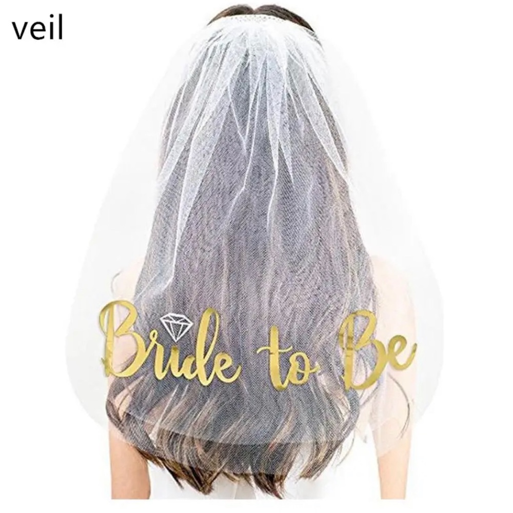 New- Bride to Be Hair Veil - Gold - New | Bridal Accessories | Bachelorette